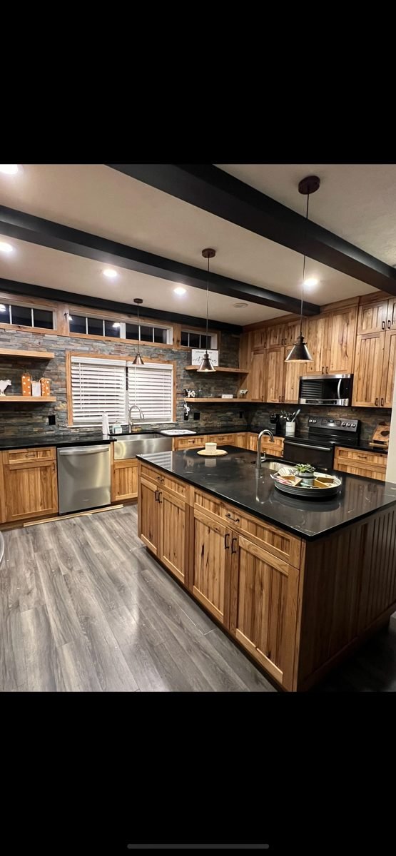 Rustic wood kitchen