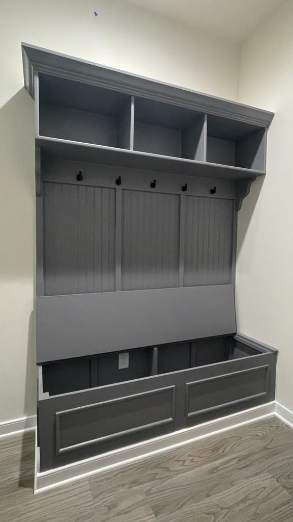 Mudroom with built-in storage