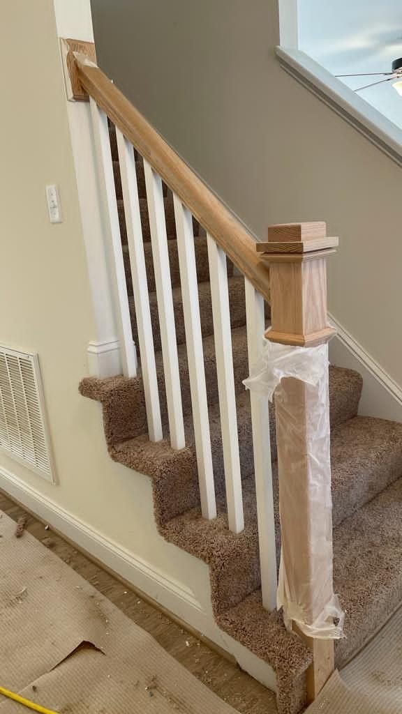 Renovated wood staircase