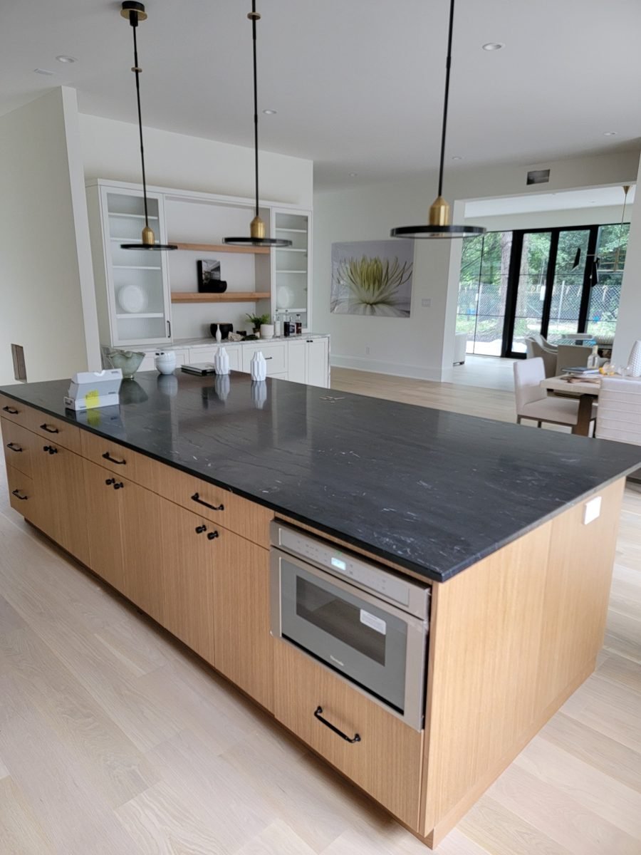 Modern kitchen, side view