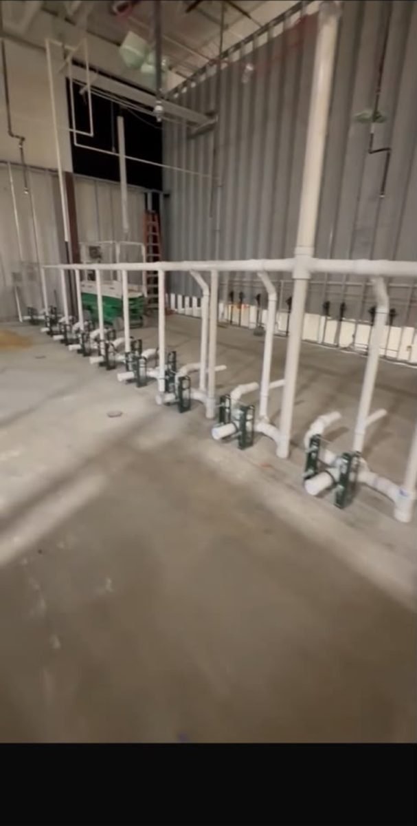 Commercial plumbing rough-in