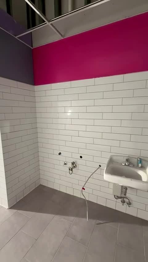 Commercial bathroom corner